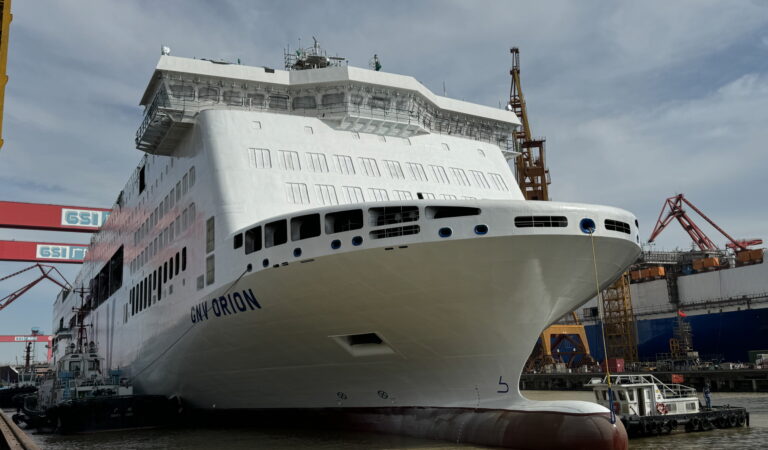 Al cantiere cinese Guangzhou Shipyard International il varo tecnico di “GNV Orion”