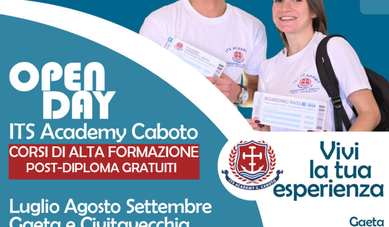 A Gaeta e Civitavecchia OPEN DAYS all’ITS Academy Fondazione G. Caboto